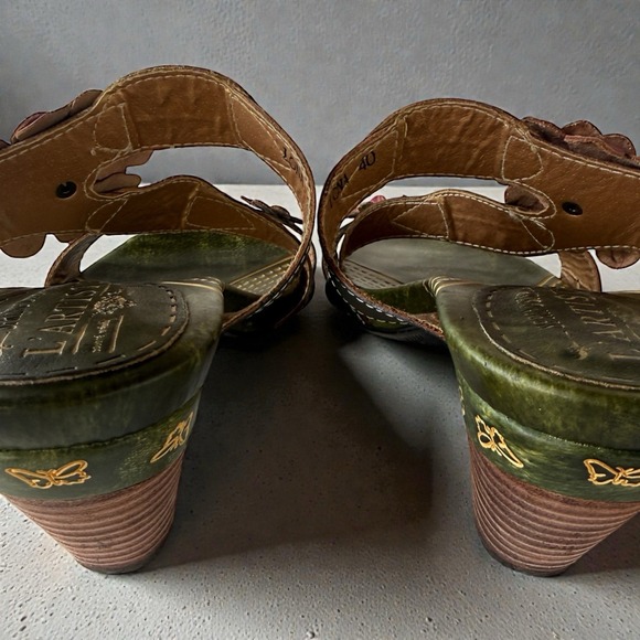 L'Artiste by Spring Step Women's Lona Leaf & Flower Sandals 9 - Picture 5 of 7